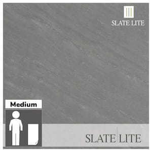 Black 315° 24 in. x 48 in. Black Gray Slate Thin and Flexible Stone Sheet Wall Tile (8 sq. ft. / Case)