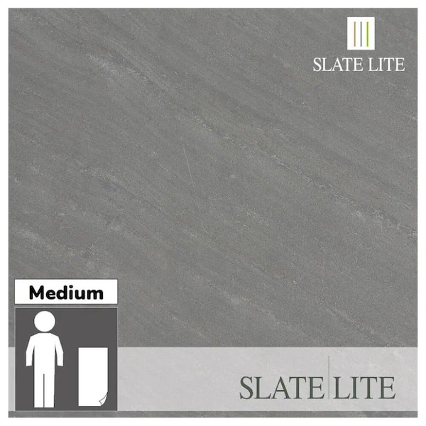 Unbranded Black 315° 24 in. x 48 in. Black Gray Slate Thin and Flexible Stone Sheet Wall Tile (8 sq. ft. / Case)