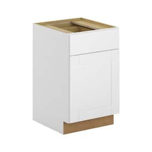 Princeton Shaker Assembled 21x34.5x24 in. Base Cabinet with Soft Close Drawer in Warm White