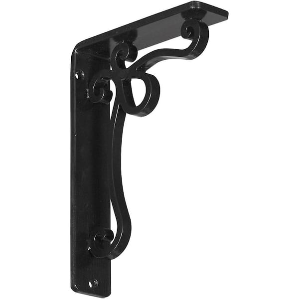 Ekena Millwork 1-1/2 in. x 8 in. x 5-1/2 in. Wrought Iron Single Center Brace Orleans Bracket