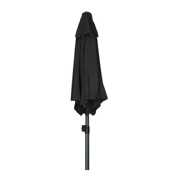 6ft black patio umbrella AMMSUN Table Umbrella,Black this umbrella stands as a beacon of durability AMMSUN 6.6 x 4.3ft Rectangular