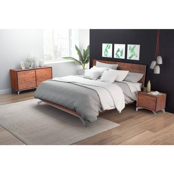 ZUO Perth Chestnut King Sleigh Bed
