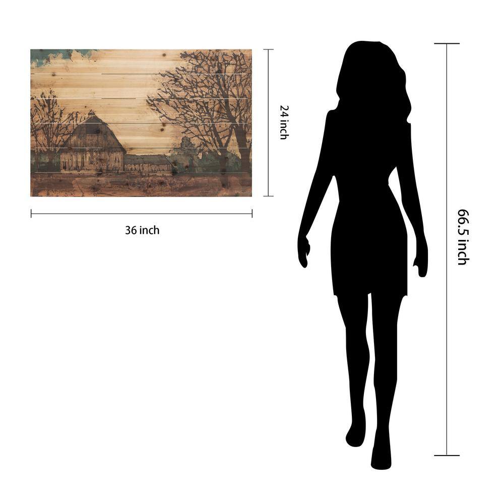 Erstwhile Barn Diptych Print on Solid Fir Wood
