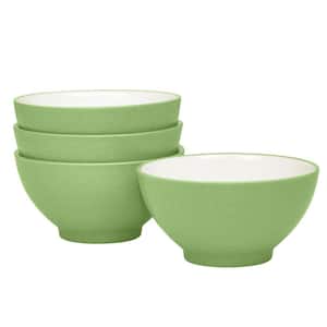 Colorwave Apple 5.75 in., 20 fl. oz. (Green) Stoneware Rice Bowls, (Set of 4)
