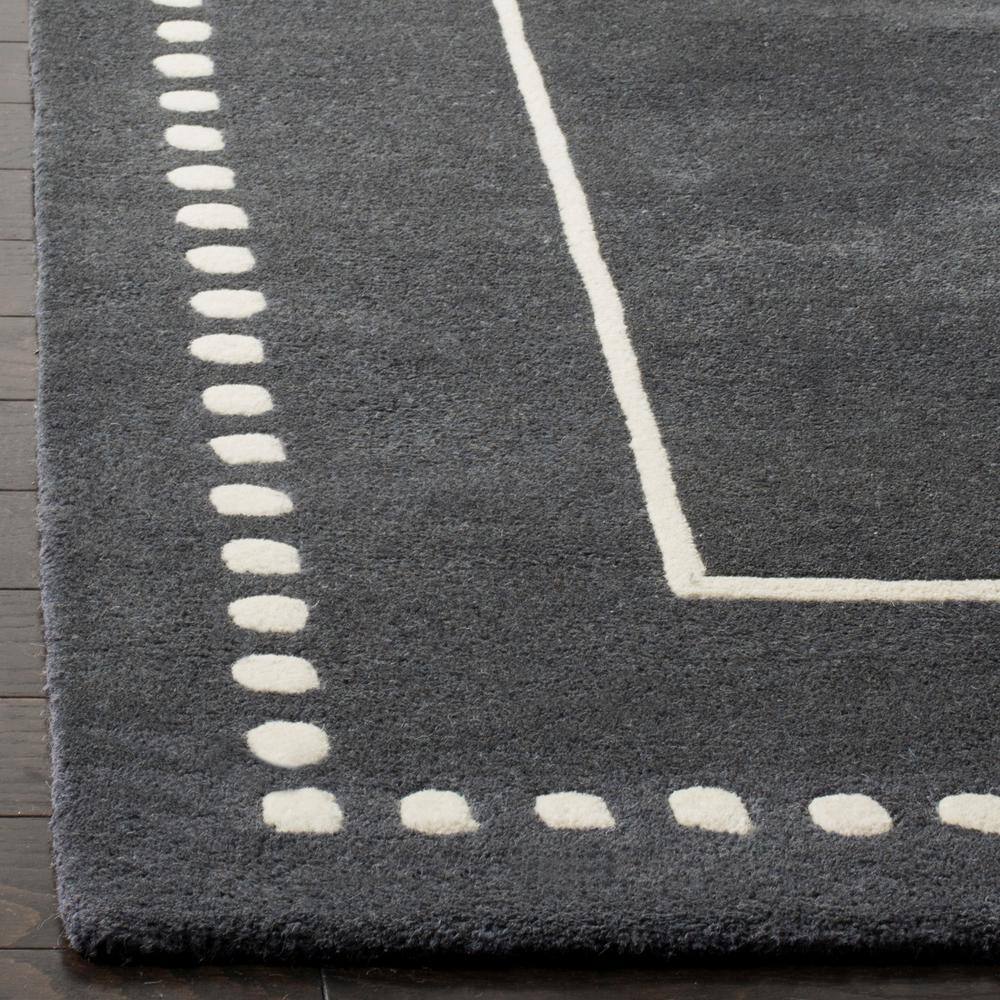 Ivory Hand-Tufted Wool 4' x 6' Rectangular Area Rug