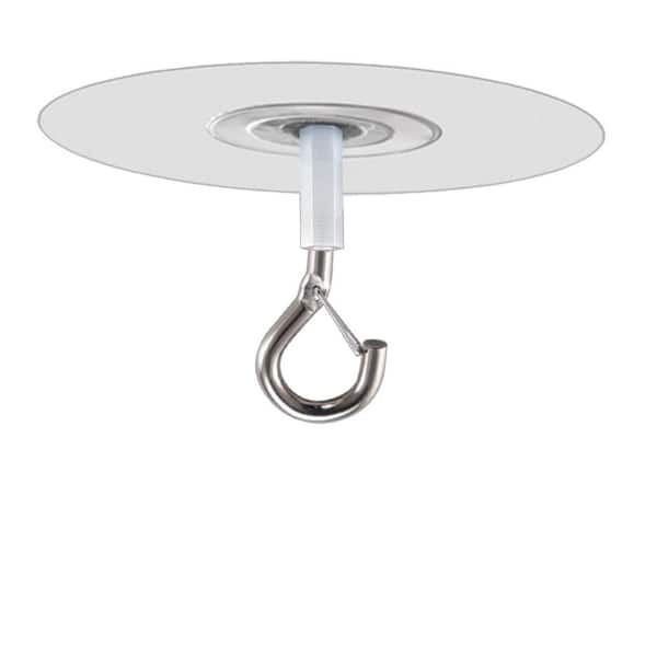 3.1 Inch Silver 304 Stainless Steel Ceiling Hooks Pad Eyes Plate for Indoor Outdoor Hanging Hardware Use 4 Pack