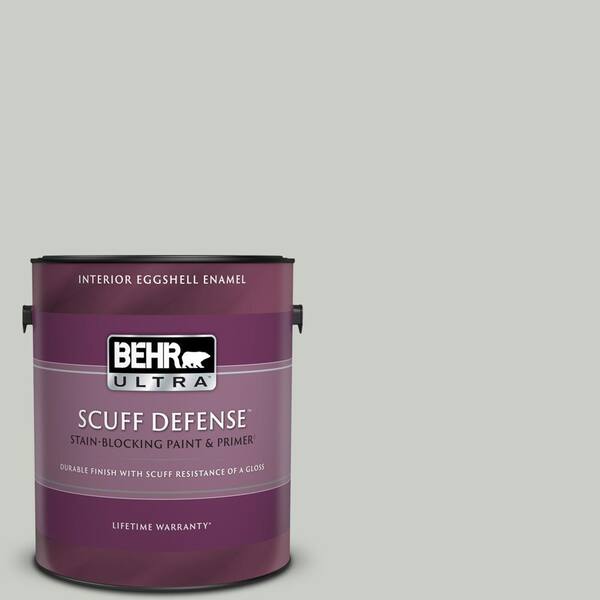 BEHR ULTRA 1 gal. #PWL-89 Silver Setting Extra Durable Eggshell Enamel Interior Paint & Primer