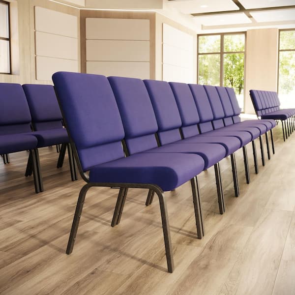 Fabric Stackable Chair in Purple