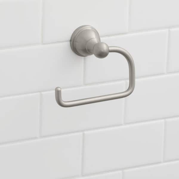 Mandouri Single Post Toilet Paper Holder in Brushed Nickel