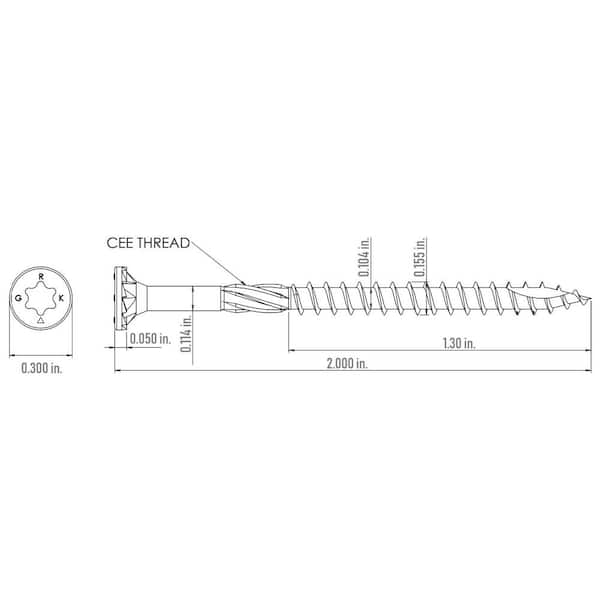 #8 x 2 in. Star Drive Bugle Head Deck Elite Wood Deck Screw (1080-Pack)