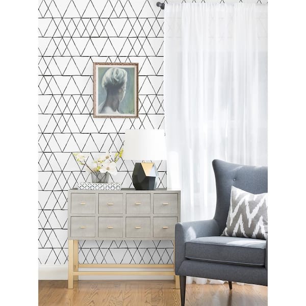 Black Harris Peel and Stick Peel and Stick/Removable Vinyl Wallpaper