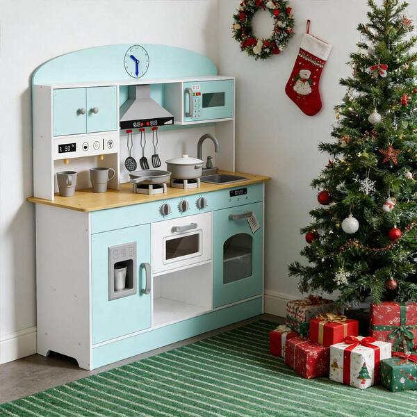 ESTATE SEVEN KIDS（イステイト セブン キッズ） SEEUTEK Wooden Kids Kitchen Playset for Toddlers Includes Stove