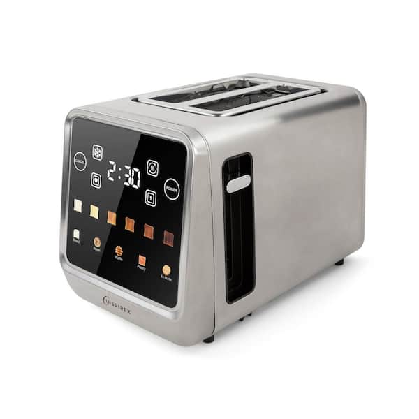 1450 Watts 2-Slice Touchscreen Toaster in Silver