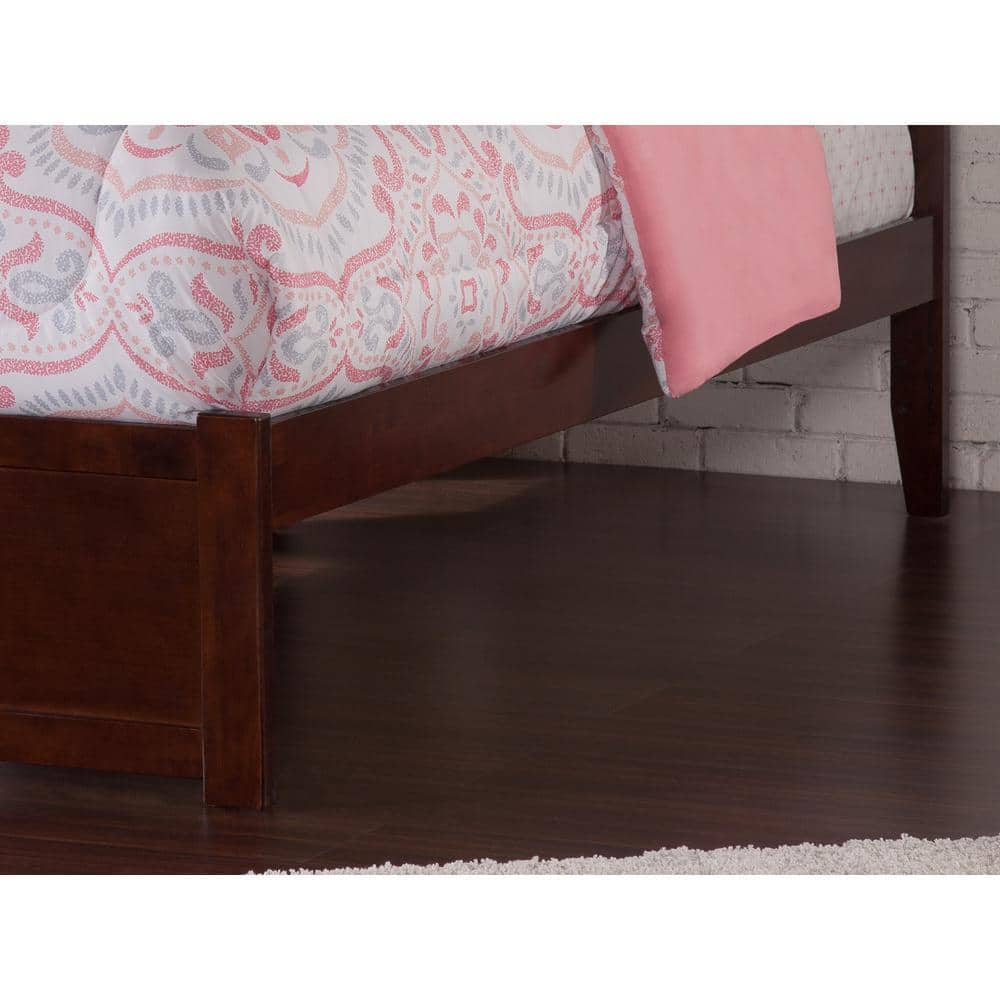 Newport Full/Double Captain's Bed with Bookcase Headboard and Storage Trundle in Walnut