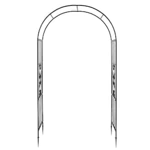 46.65 in. x 22.05 in. x 87.2 in. Arc Roof Wrought Iron Arch Plant Climbing Arbor