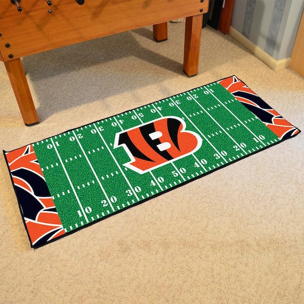 FANMATS Orange 2 ft. 3 in. Round Cincinnati Bengals Vintage Area