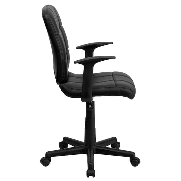 Flash Furniture Mid-Back Black Quilted Vinyl Swivel Task Office Chair 