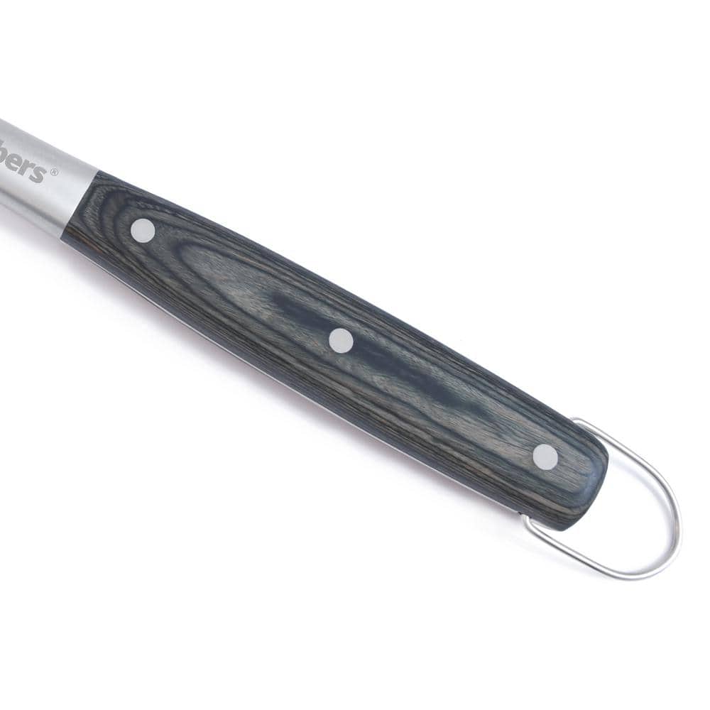 Large Stainless Steel and Pakka Wood Grill Spatula