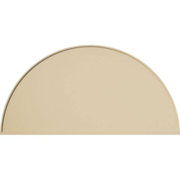 66-in. W x 33-in. H x 2-in. P Half Round Smooth Signature Urethane Pediment, Primed Tan