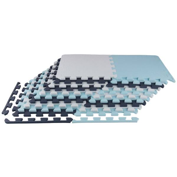 Stalwart 12 in. x 12 in. x 0.125 in. Foam Gym Flooring Mat Tiles 20 PK