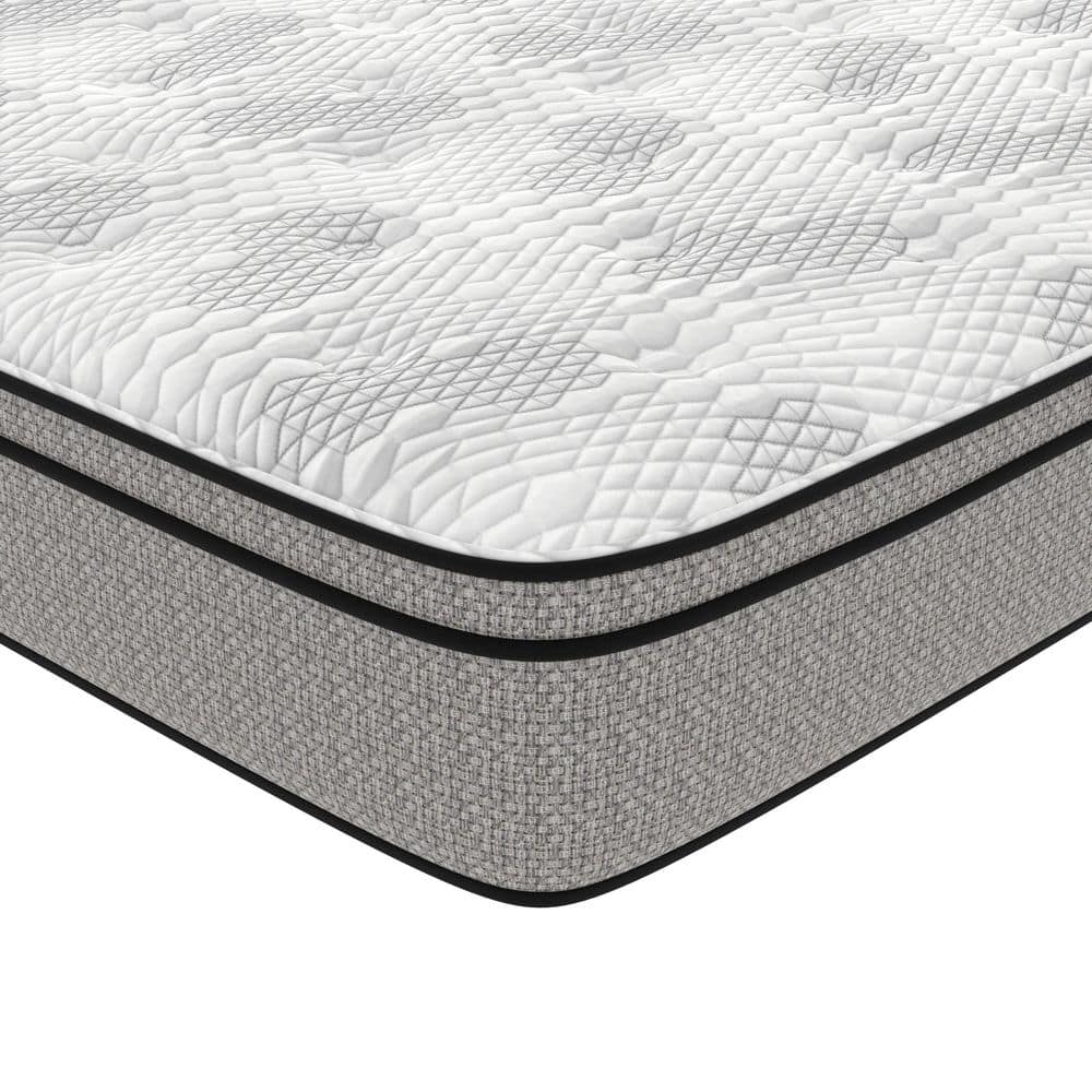 Queen 12-Inch White Hybrid Gel Memory Foam Mattress