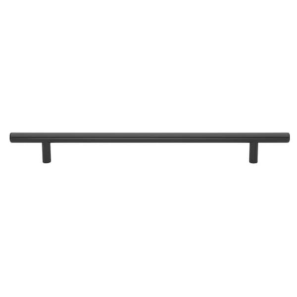 GlideRite 9 in. Matte Black Solid Cabinet Handle Drawer Bar Pulls (10-Pack)