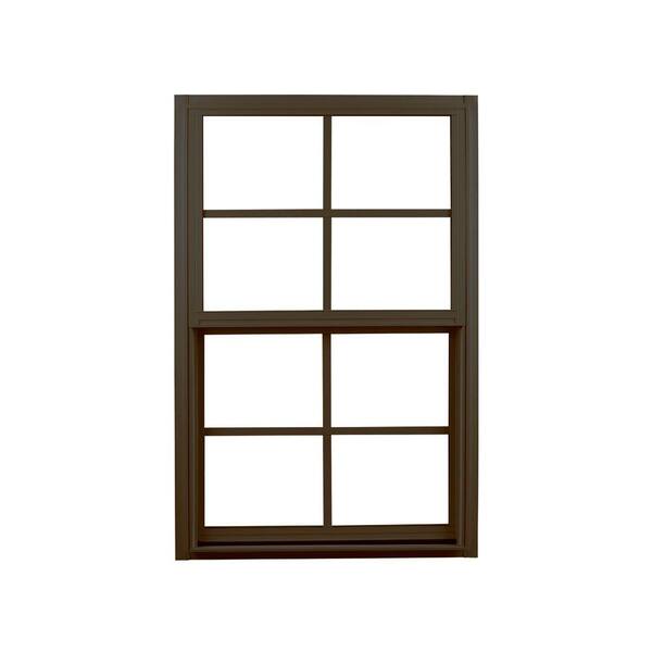 Ply Gem 35.25 in. x 35.25 in. 300 Series Bronze Aluminum Single Hung