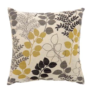 Jill Multicolored Floral Polyester 22 in. x 22 in. Throw Pillow