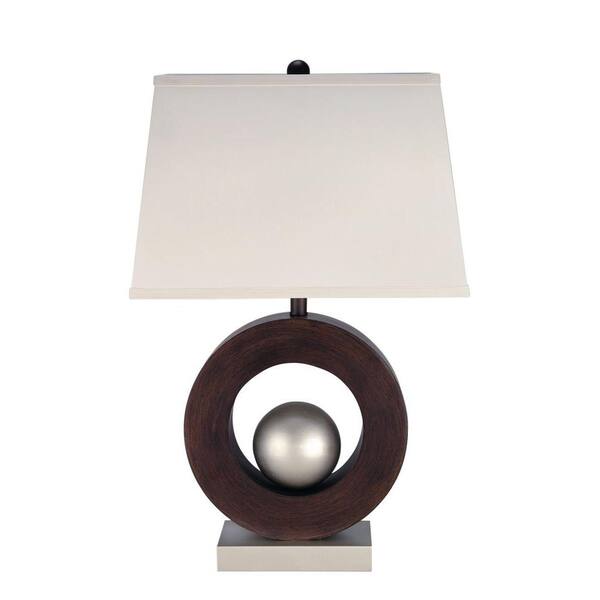 Illumine 28.8 in. Polished Steel Table Lamp