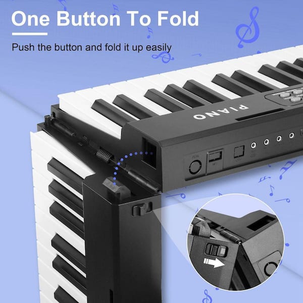 cenadinz Folding Piano Keyboard 88 Keys Digital Electronic Piano
