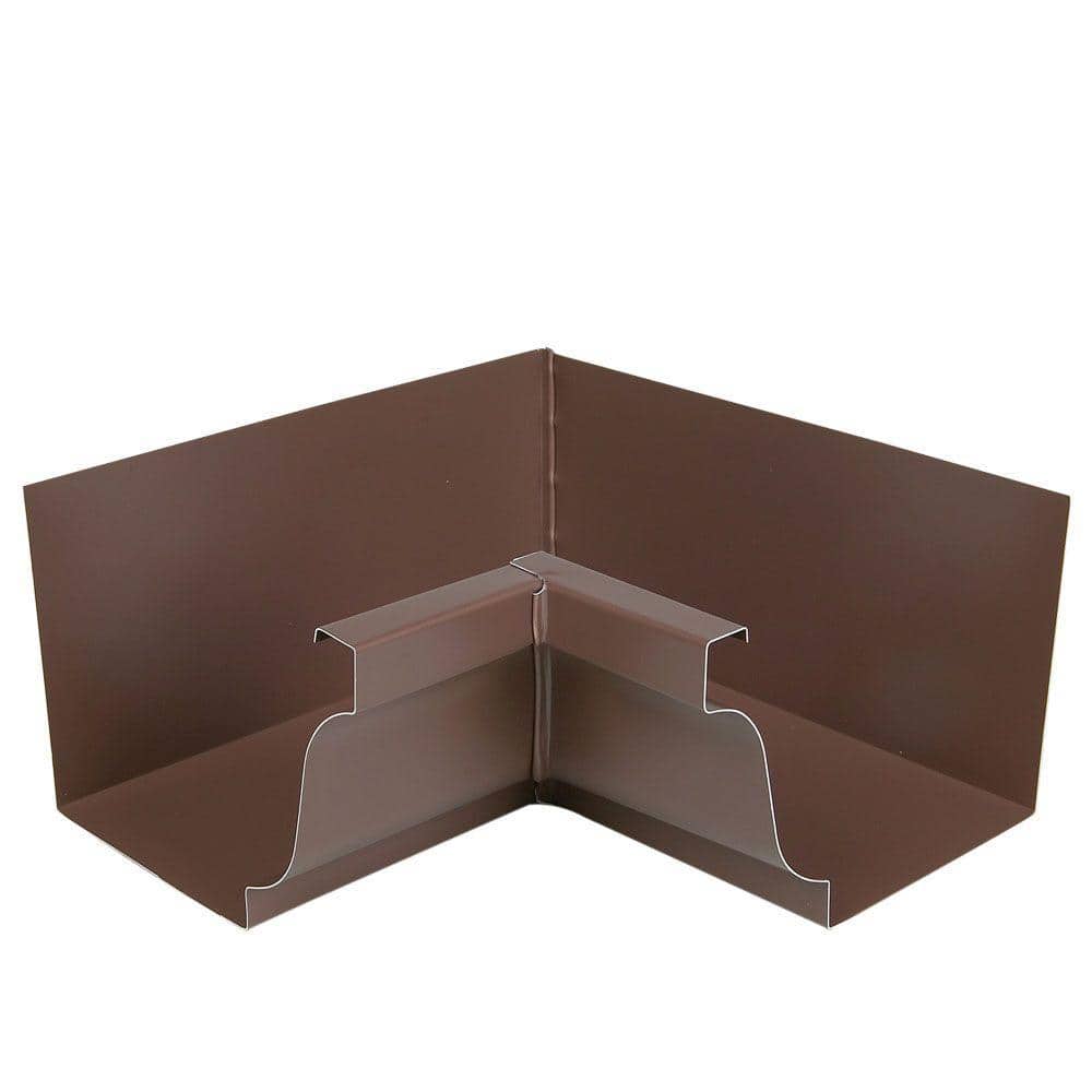 Amerimax Home Products 5 in. Brown Aluminum KStyle Inside Gutter Miter