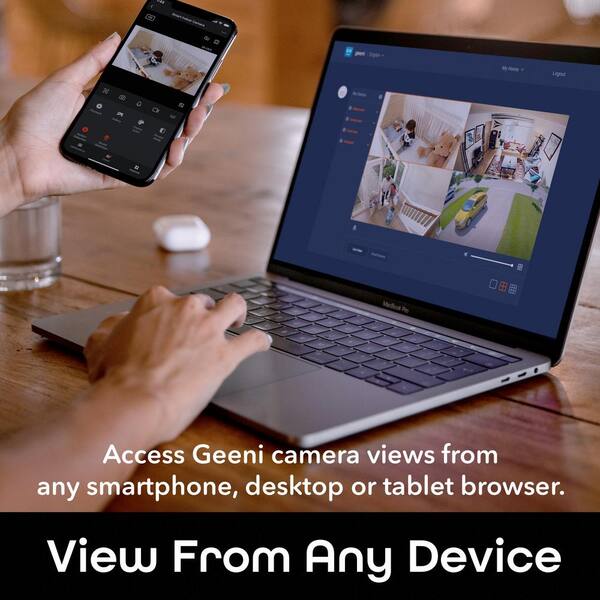 Geeni Look Indoor Smart Security Camera 720P, 2-Way Talk, Motion Sensor, Works with Alexa and Google Home (2-Pack)