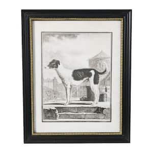 Wood Framed Vintage Reproduction Dog Print Animal Art Print 32 in. x 26 in.