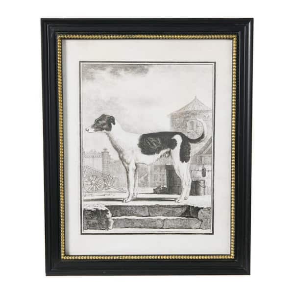 Storied Home Wood Framed Vintage Reproduction Dog Print Animal Art Print 32 in. x 26 in.