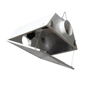Double Ended Large Air Cooled with 6 in. Duct and Glass Panel Grow Light Reflector for up to 1000-Watt