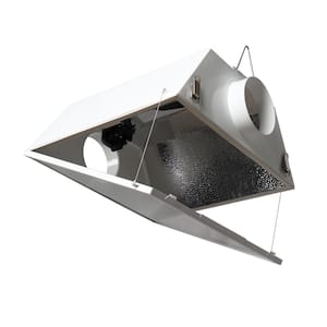 Double Ended Large Air Cooled with 6 in. Duct and Glass Panel Grow Light Reflector for up to 1000-Watt