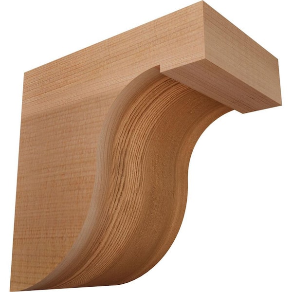 Ekena Millwork 3-1/2 in. x 6 in. x 6 in. Western Red Cedar Del Monte Smooth Corbel