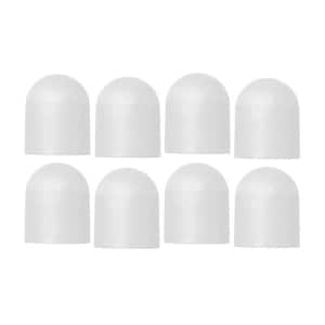 1-1/4 in. White PVC Vinyl Dock Safety Cap for Dock Post Pipes on Boat Dock Systems, 8-Pack