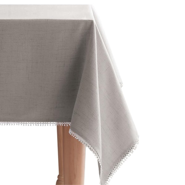Lenox French Perle Solid Tablecloth, Dove - 60"W x 120"L