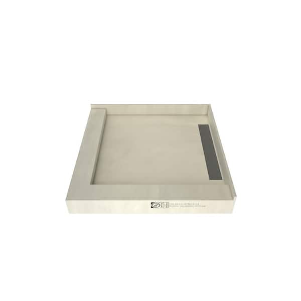 Tile Redi WonderFall Trench 36 in. x 36 in. Double Threshold Shower Base with Right Drain and Tileable Trench Grate