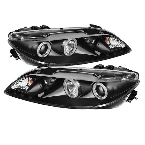Spyder Auto Mazda 6 03-05 With Fog Lights Projector Headlights - LED - DRL Black - High H1 (Included) - Low H1 (Included) 5042538 The Home Depot