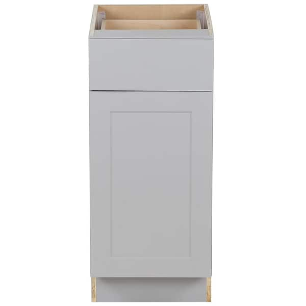 Hampton Bay Cambridge Gray Shaker Assembled Base Cabinet with Soft ...