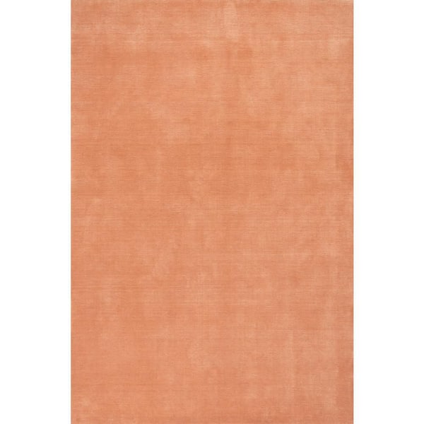 Speckled Wool-Blend Orange 4 ft. x 6 ft. Indoor Area Rug