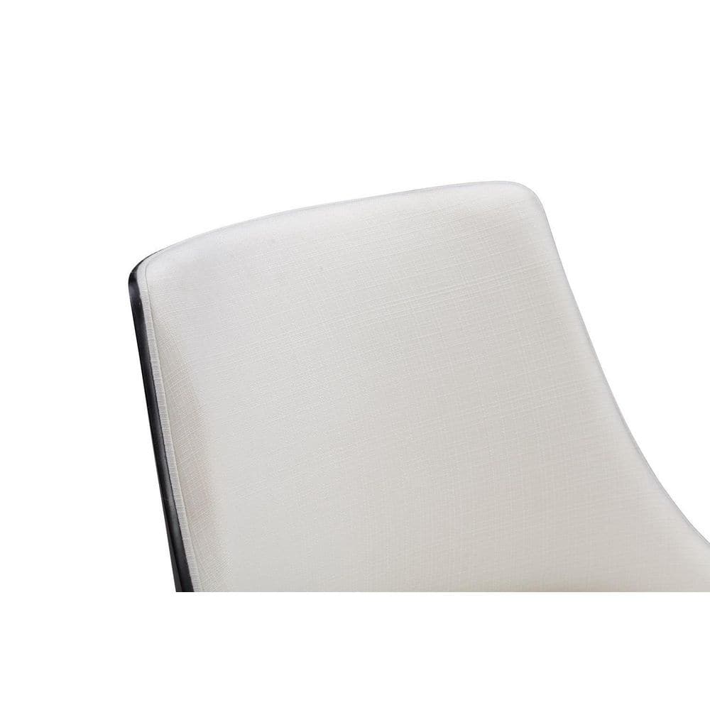 Orleans Matte Black Swivel Low Back Dining Chair Set with Zebrano Wood