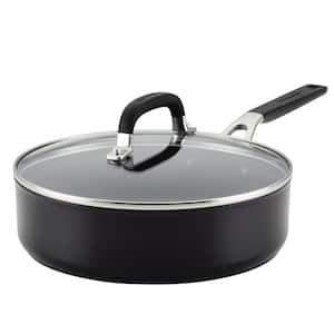 Cuisinart Chef's Classic 3.5 qt. Hard-Anodized Aluminum Nonstick Saute Pan  in Black with Glass Lid 633-24H - The Home Depot