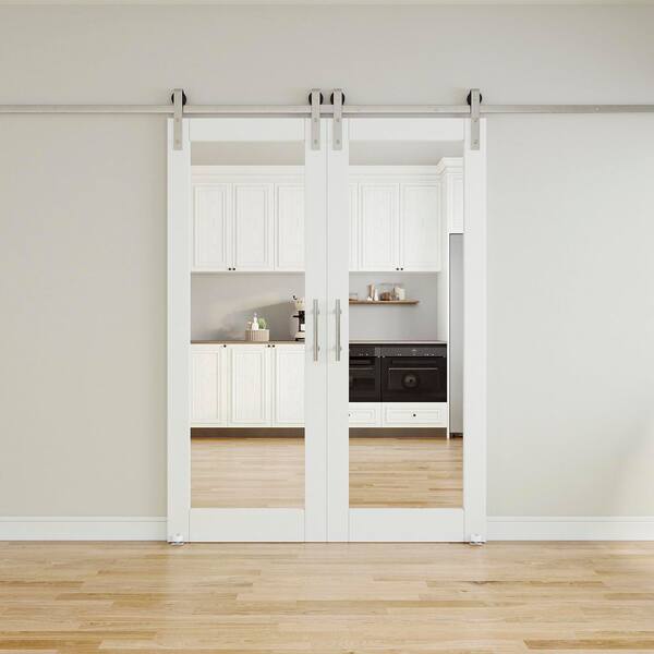 EH PUERTA 72 in. x 80 in. 1-Lite Panel Solid Core White Primed