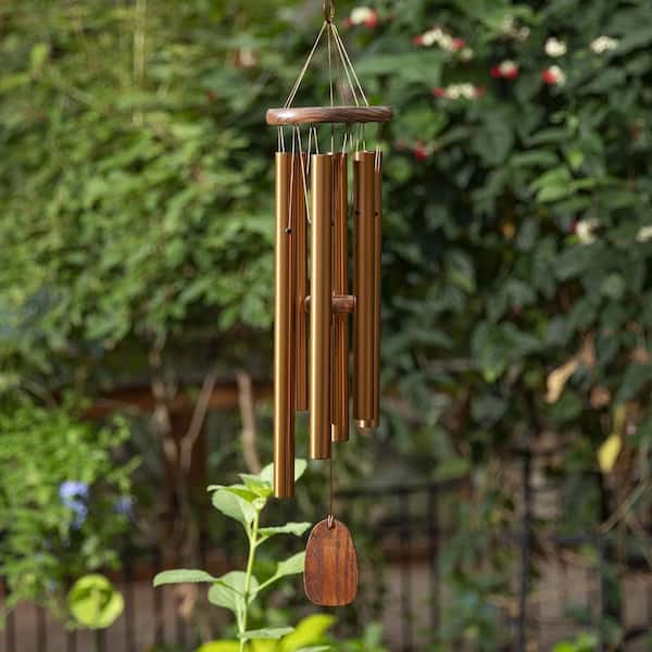 24 in. Bronze Wind Chime, Inspirational and Memorial Gift, Outdoor Patio or Garden Décor