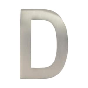 4 in. Satin Nickel Letter D Floating House