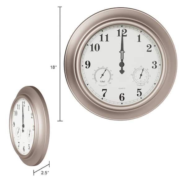 https://images.thdstatic.com/productImages/00a55b53-5337-4b76-86ba-a8f57bc8b9ff/svn/brushed-silver-earth-worth-wall-clocks-875191zbm-c3_600.jpg
