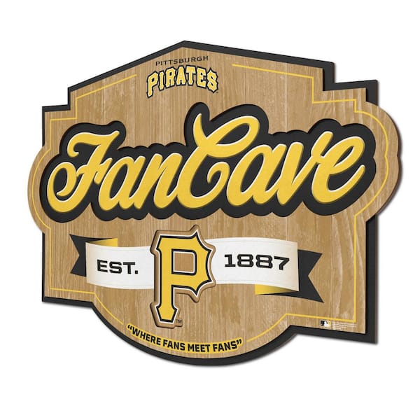 YouTheFan MLB Pittsburgh Pirates Fan Cave Decorative Sign 1903332